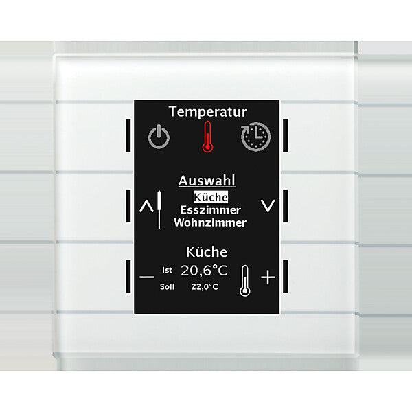 MDT technologies Glas Bedienzentrale Smart mit Farbdisplay,ws BE-GBZW.01